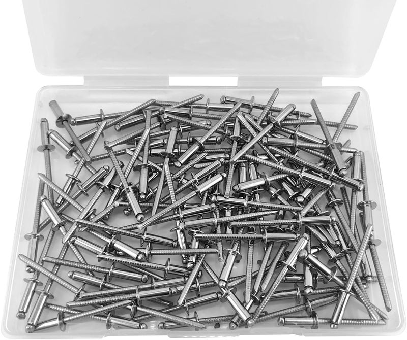 ALLCLEAN 100 Pcs 5/32" x 1/2" Stainless Steel Blind Pro Rivets,4 x 12mm Pop Rivets,Stainless Steel Grip and Stainless Steel Mandrel - Image 5